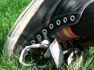 Child's foot in shoe